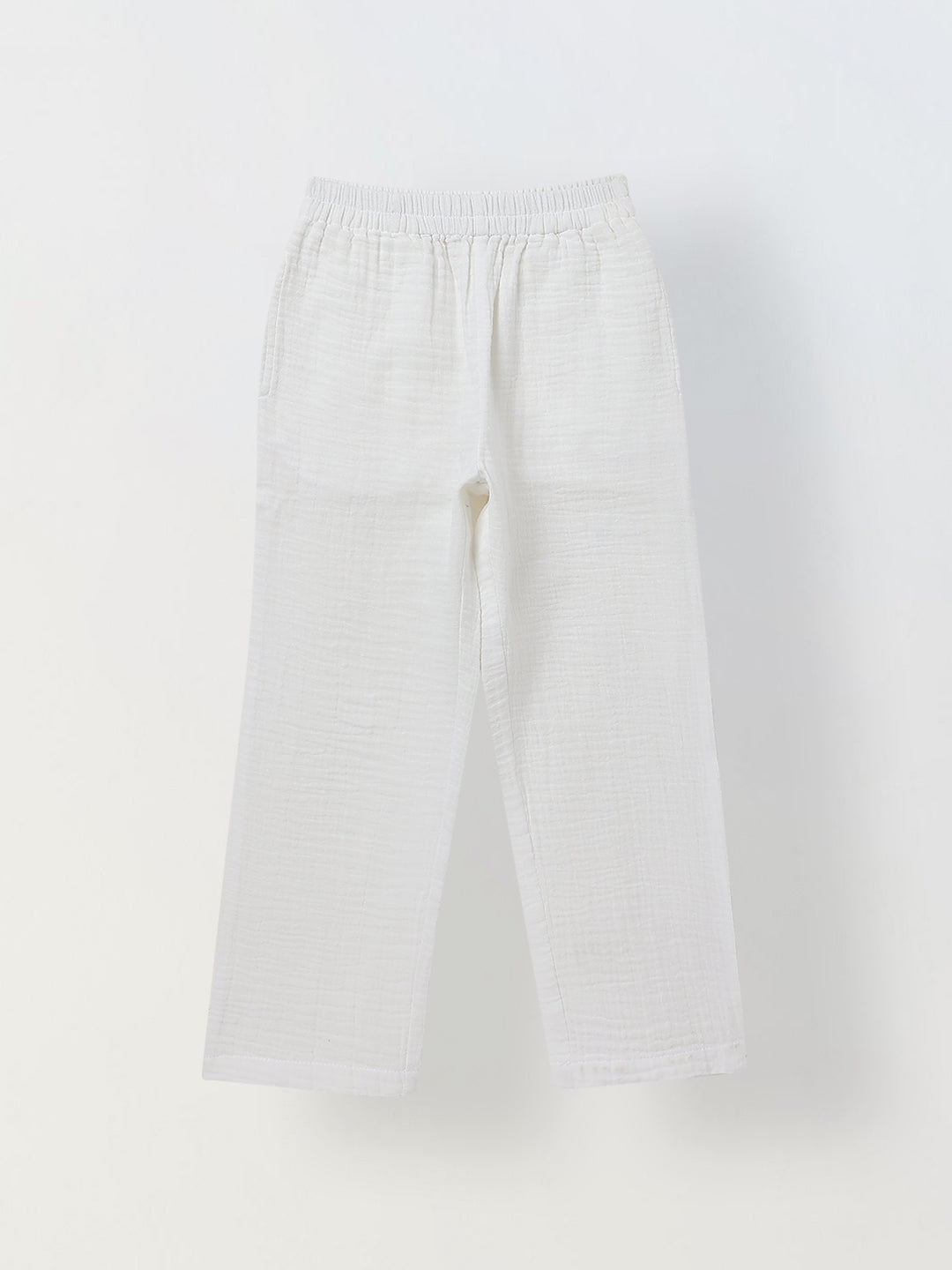 Spunkies Boys Textured Resort Collar Short Sleeves Wrap Shirt and Trousers Set