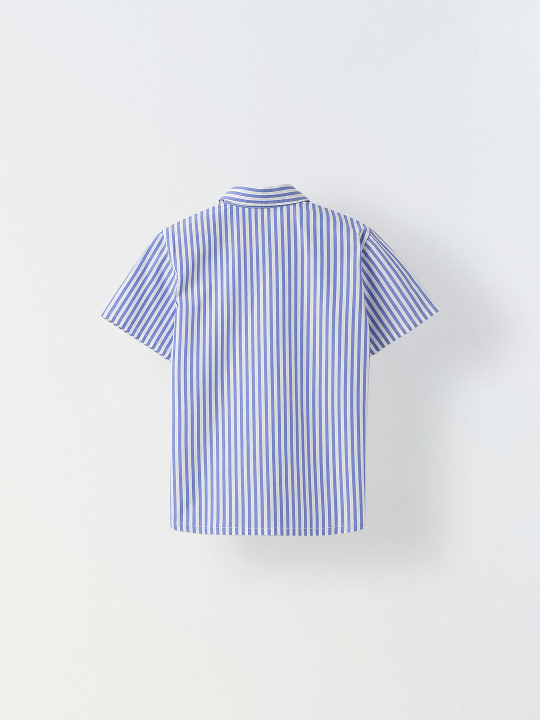 Cotton Blue/White Stripe Shirt For Boys