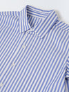 Cotton Blue/White Stripe Shirt For Boys
