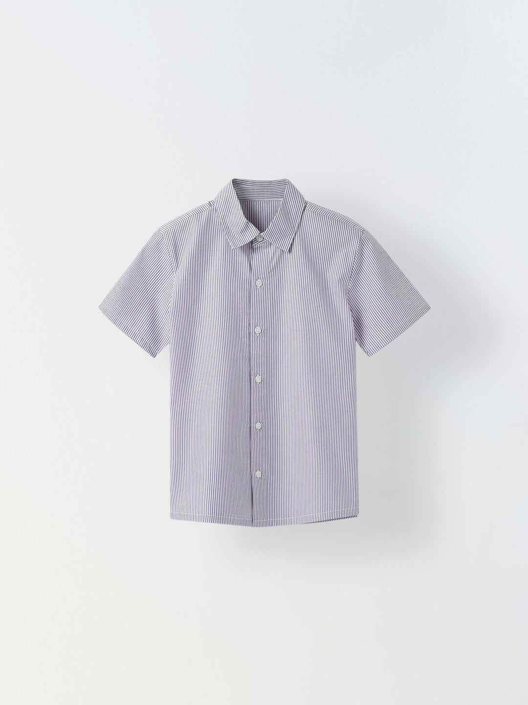 Cotton Navy/White Stripe Shirt For Boys