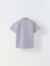 Cotton Navy/White Stripe Shirt For Boys