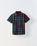 Multicolour Checks Cotton Collar Neck Shirt For  Boys