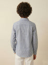 Boys Blue Rayon Full Sleeve Stripe Shirt