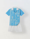 Spunkies Boys Graphic Print Resort Collar Short Sleeves Shirt and Shorts Set