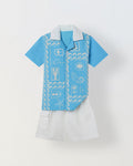 Spunkies Boys Graphic Print Resort Collar Short Sleeves Shirt and Shorts Set