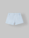 Spunkies Girls Blue Solid Button and Zip Shorts