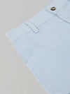 Spunkies Girls Blue Solid Button and Zip Shorts