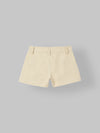 Spunkies Girls Beige Solid Button and Zip Shorts