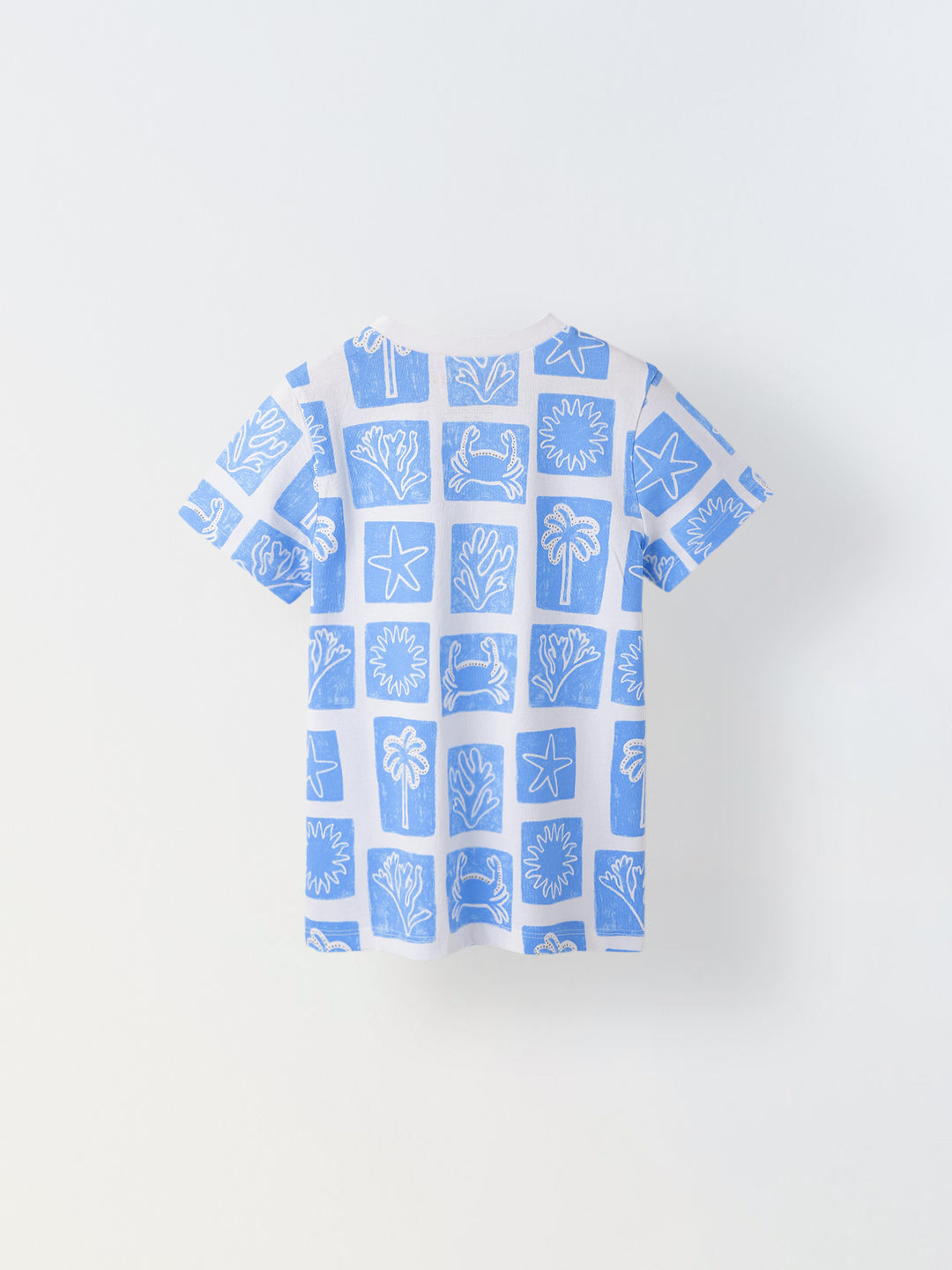 White Overall Printed Half Sleeve T-shirt