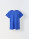 Blue Printed Half Sleeve T-shirt