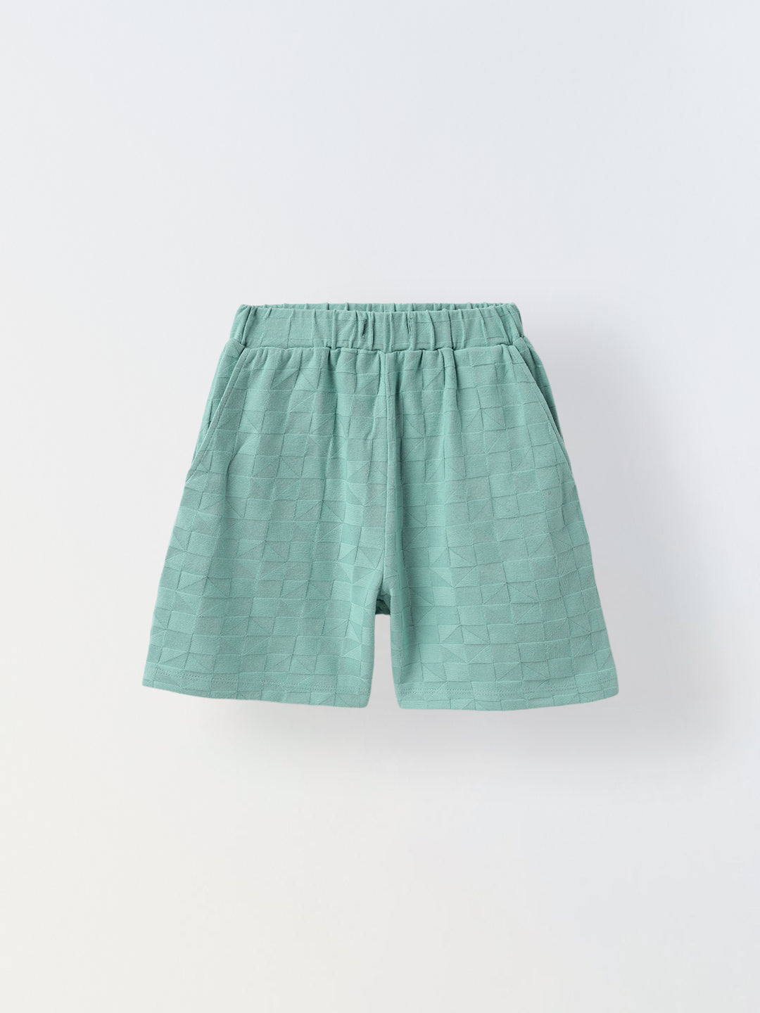 Teal Green Textured Co-Ord Set-Boy