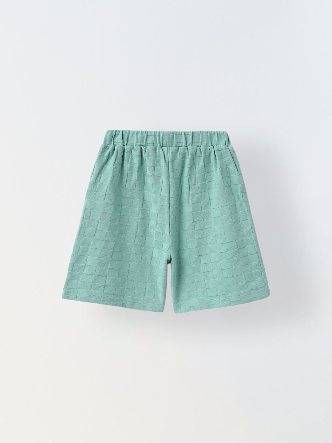 Teal Green Textured Co-Ord Set-Boy