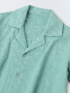 Teal Green Textured Co-Ord Set-Boy