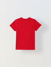Spunkies Red Boys Solid Crew Neck Short Sleeves T-Shirt