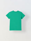 Spunkies Green Boys Solid Crew Neck Short Sleeves T-Shirt