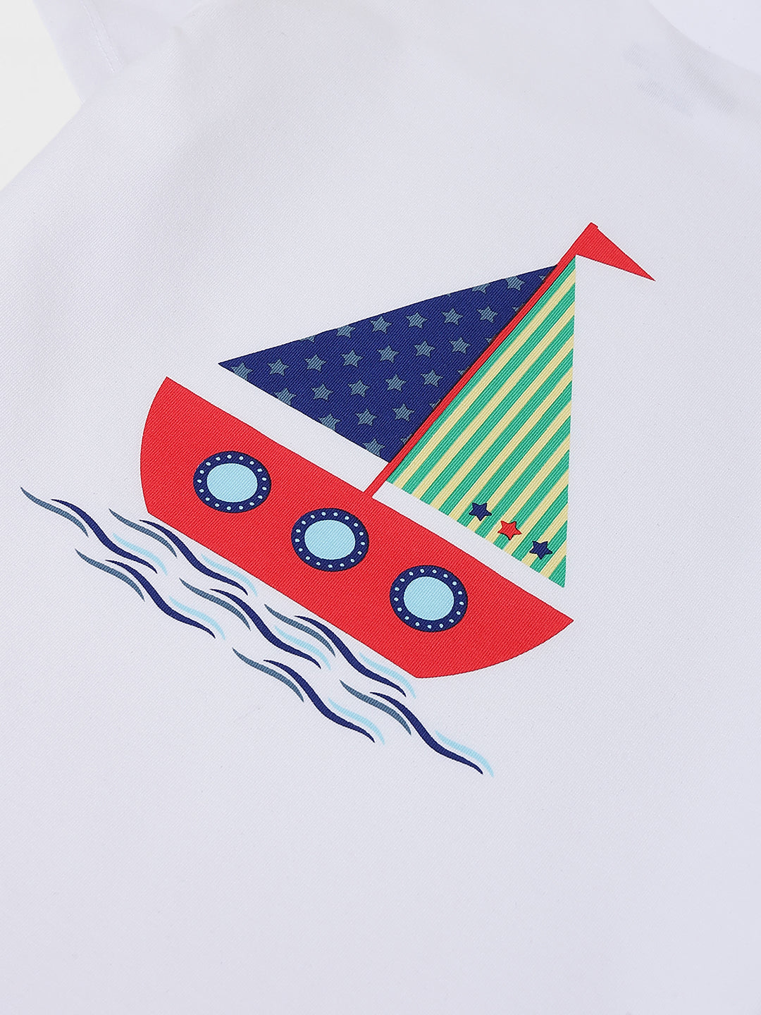 Spunkies White Boys Graphic Print Crew Neck Short Sleeves T-Shirt