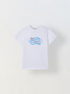 Spunkies White Boys Graphic Print Crew Neck Short Sleeves T-Shirt