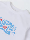 Spunkies White Boys Graphic Print Crew Neck Short Sleeves T-Shirt