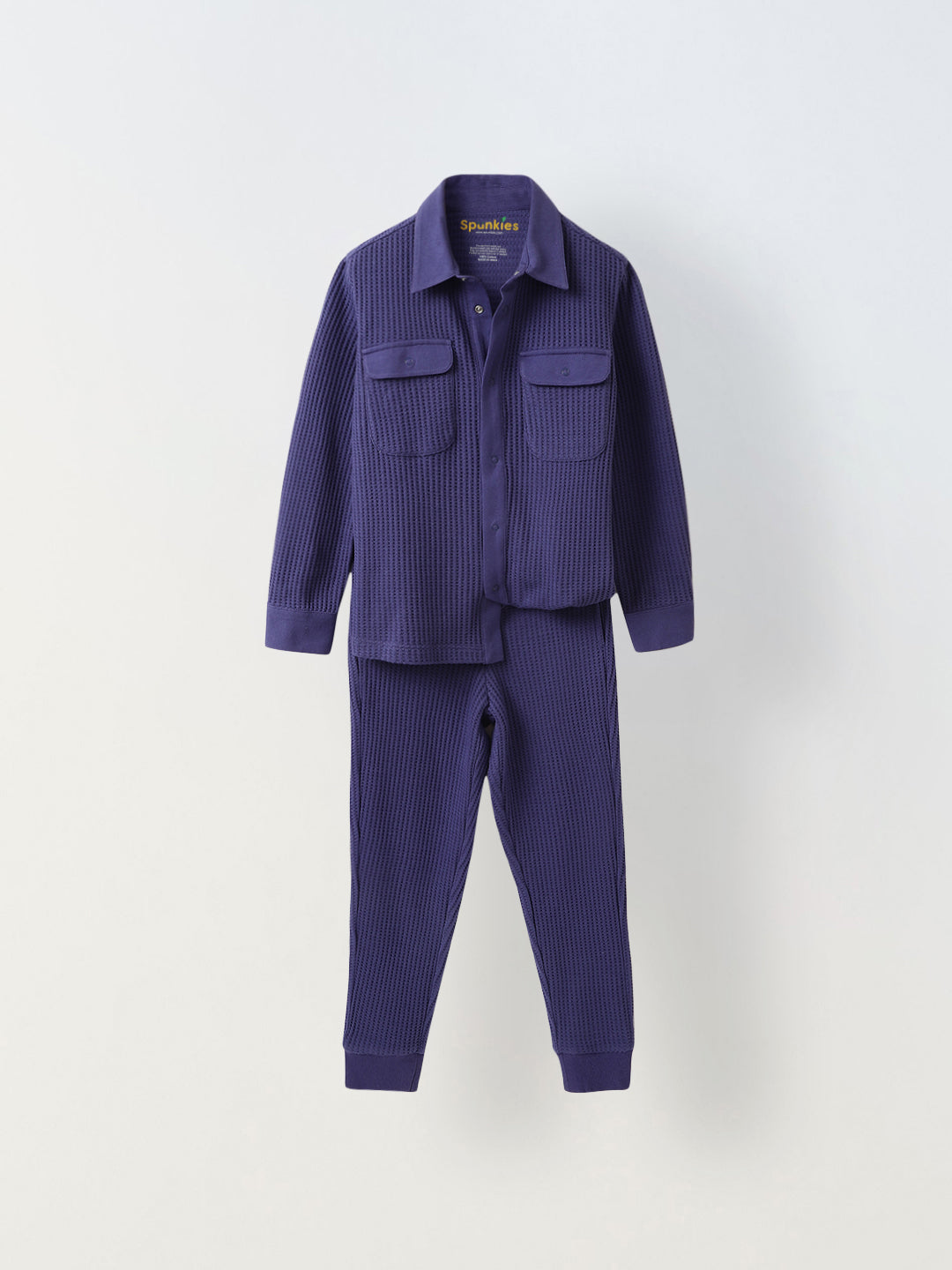 Boys Waffle Full Sleeves Everyday Play Sets