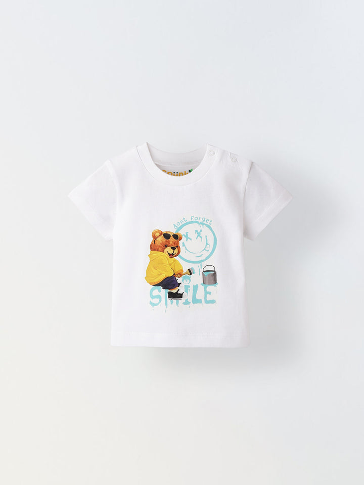 White Smile Printed T-shirt