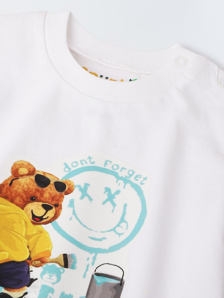 White Smile Printed T-shirt