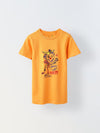 Orange Clown Cartoon Printed T-shirt