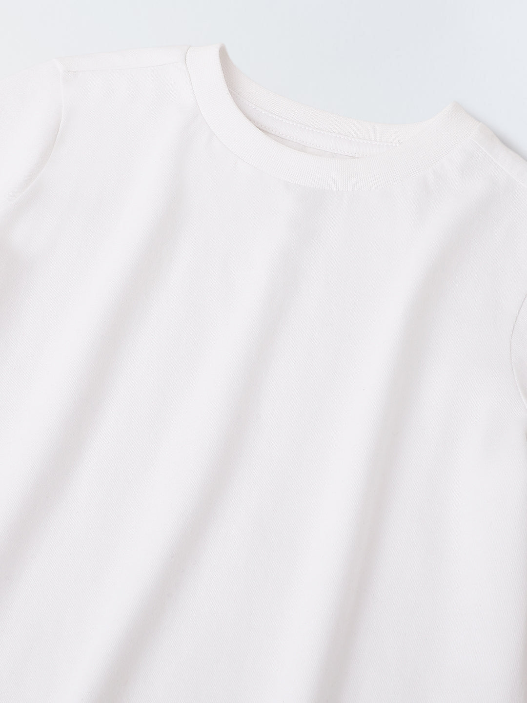 White Half Sleeve Printed Tshirt