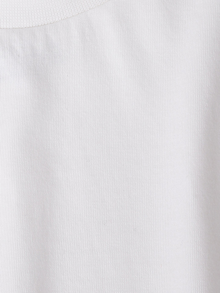 White Half Sleeve Printed Tshirt