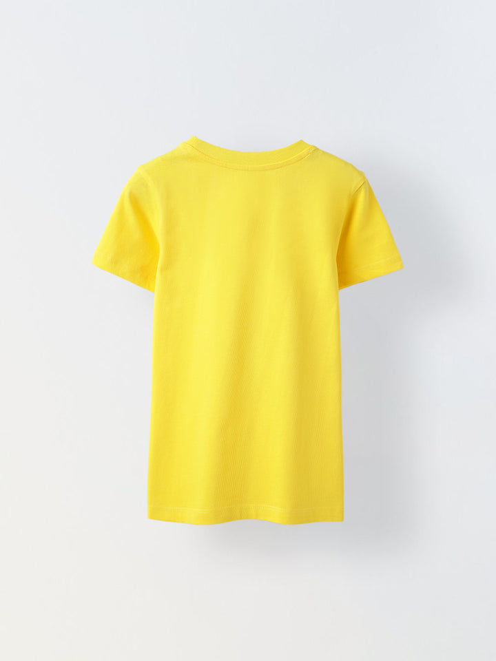 Yellow Headphone printed T-shirt