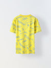Yellow Skateboard Printed T-shirt-Boy