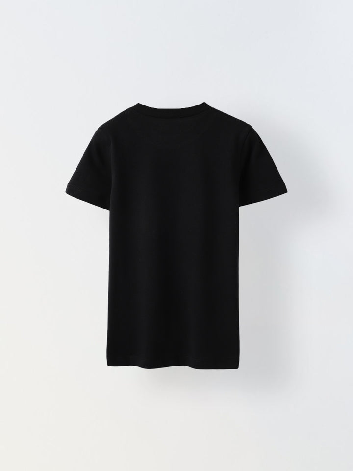 Black Half Sleeve printed Tshirt