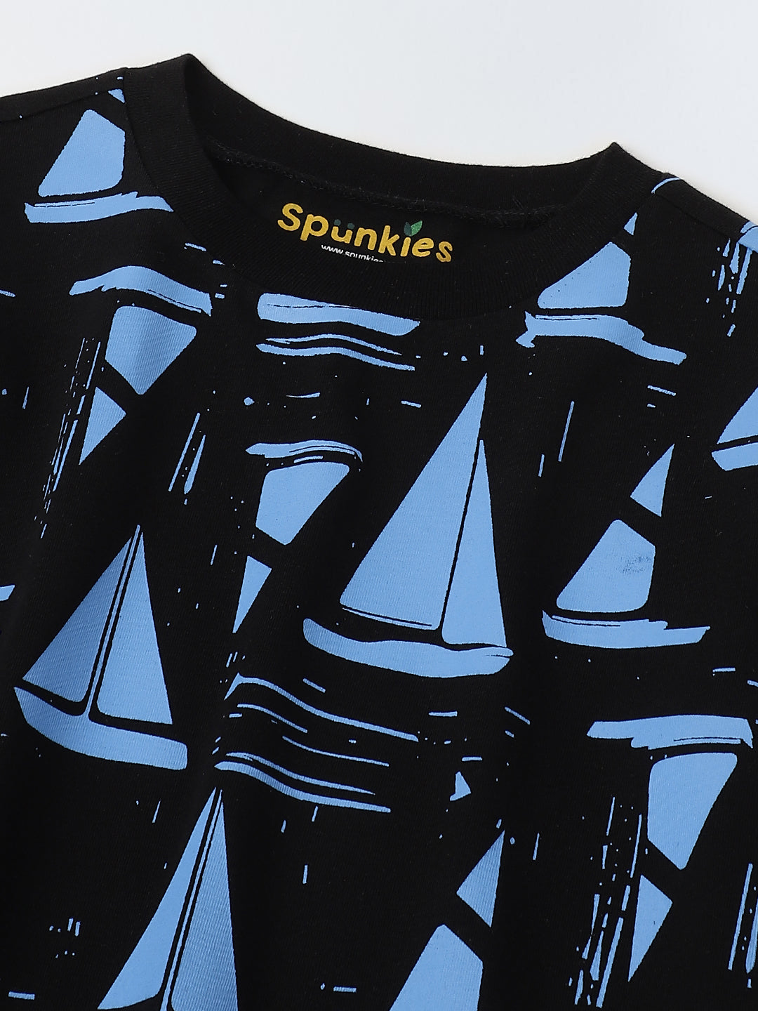 Black Ship Illustrator printed T-shirt