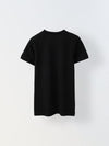 Black Half Sleeve Printed T-shirt