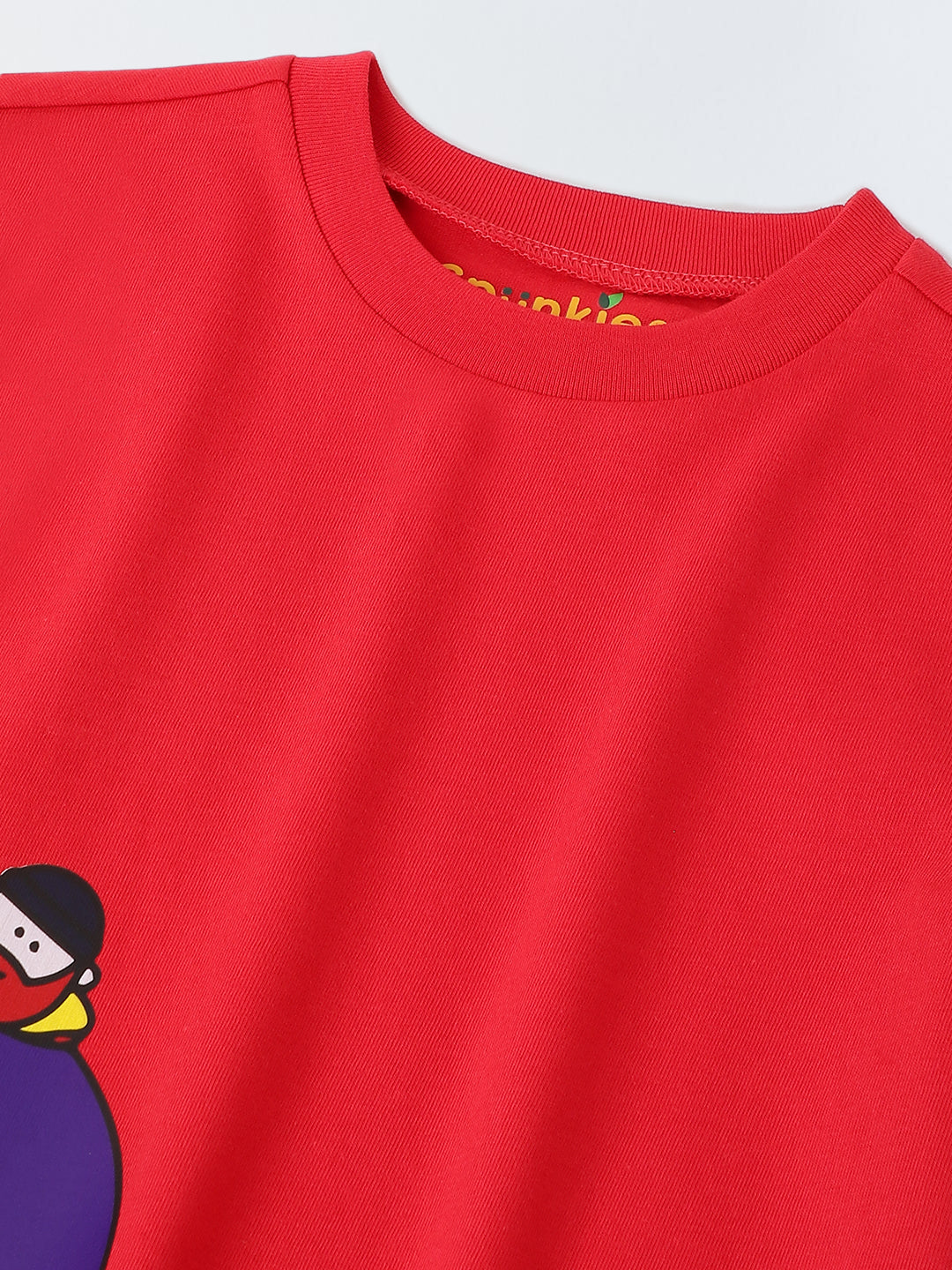 Red Half Sleeve printed Tshirt