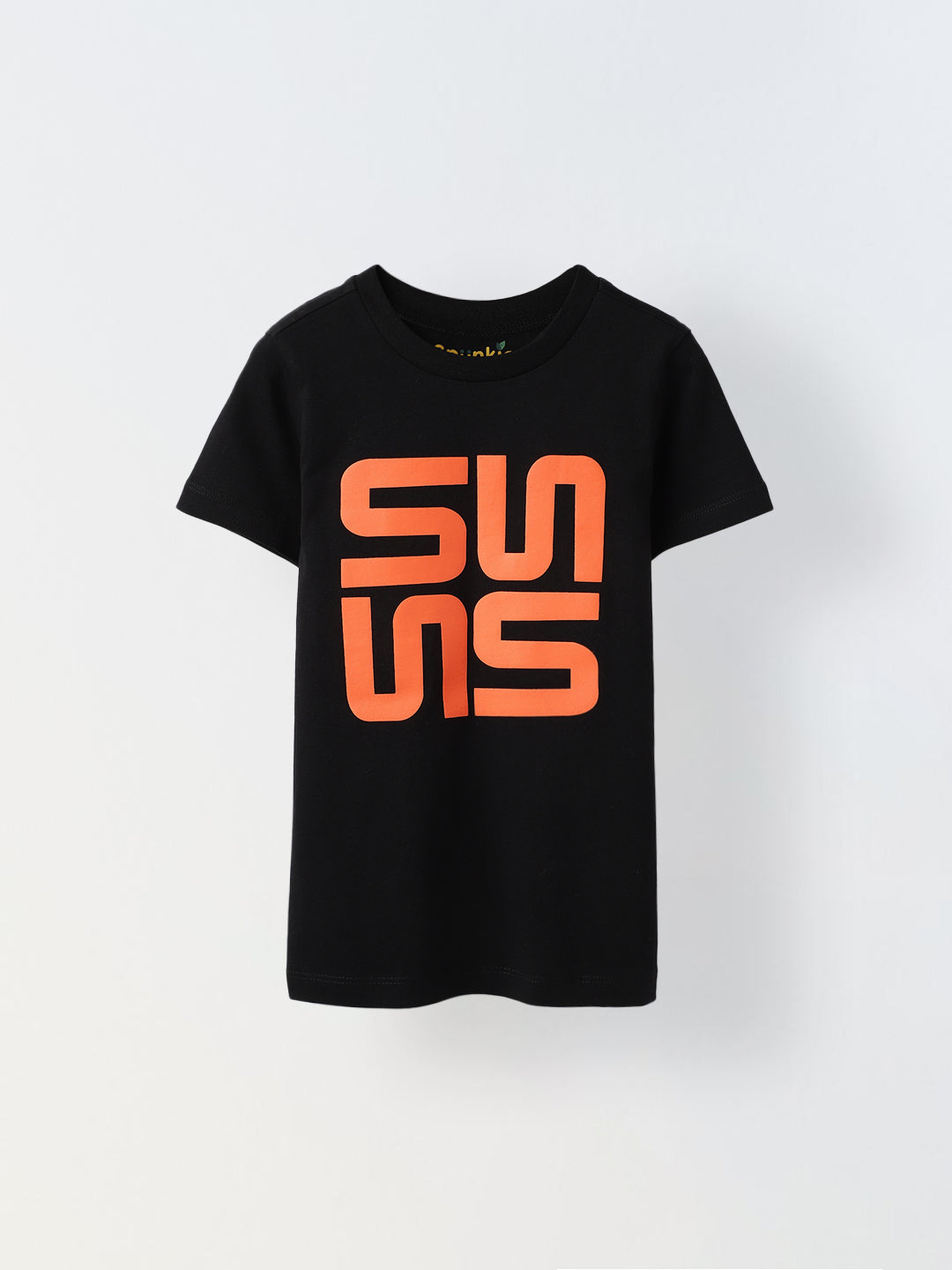 Black Half Sleeve Printed T-shirt