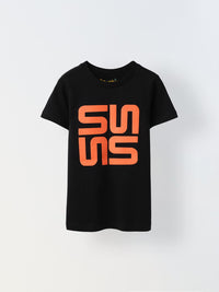 Black S Half Sleeve T-Shirt