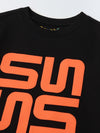 Black Half Sleeve Printed T-shirt
