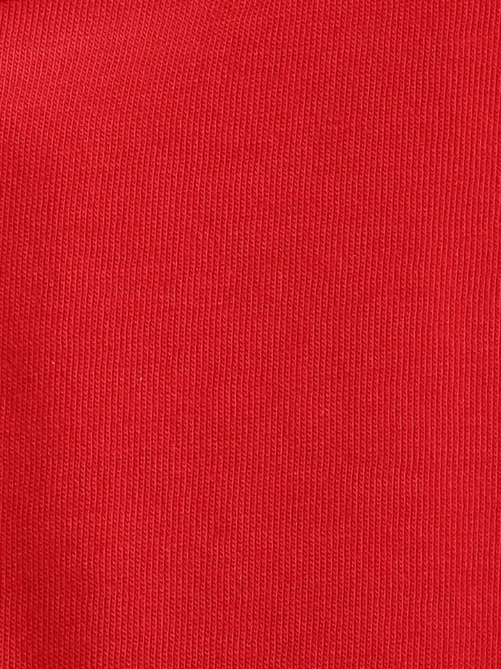 Red "Lucky Me" Print Half Sleeve T-shirt