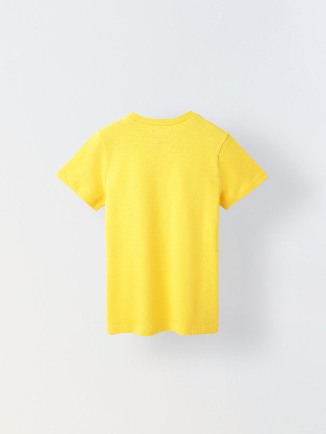 Yellow Solid Round Neck T-shirt- Boys