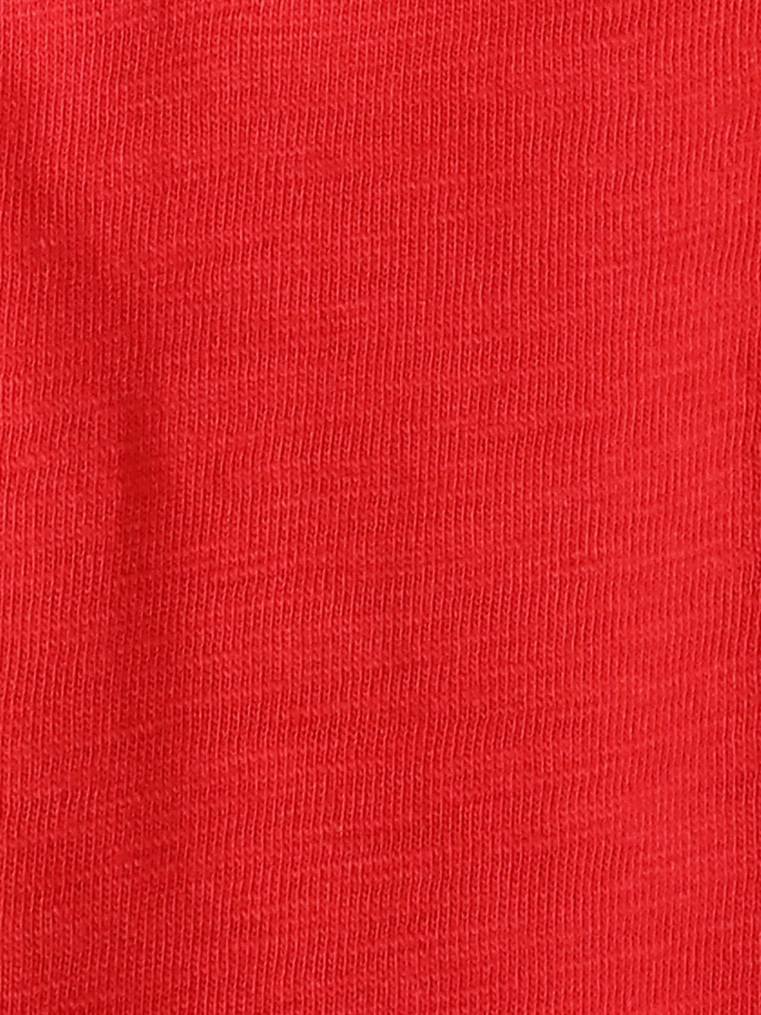 Red Solid Round Neck T-shirt- Boys