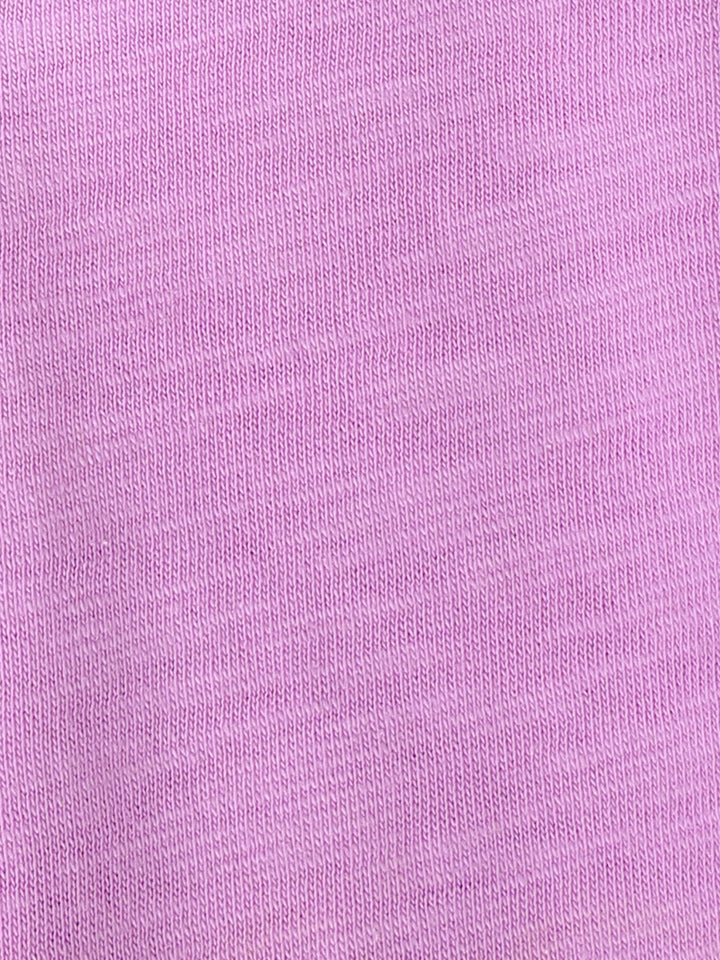 Purple Solid Round Neck T-shirt- Boys