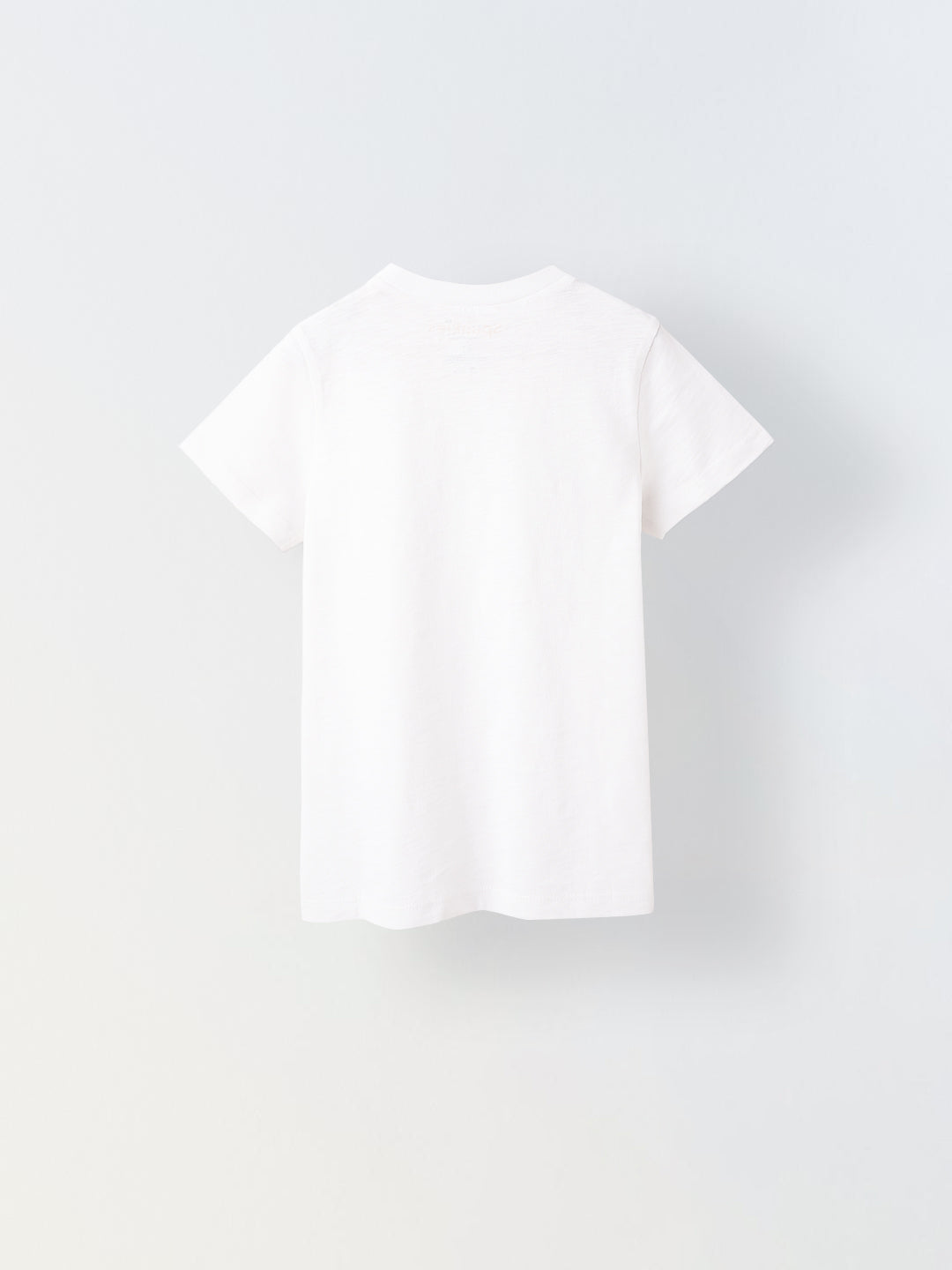 White Solid Round Neck T-shirt- Boys