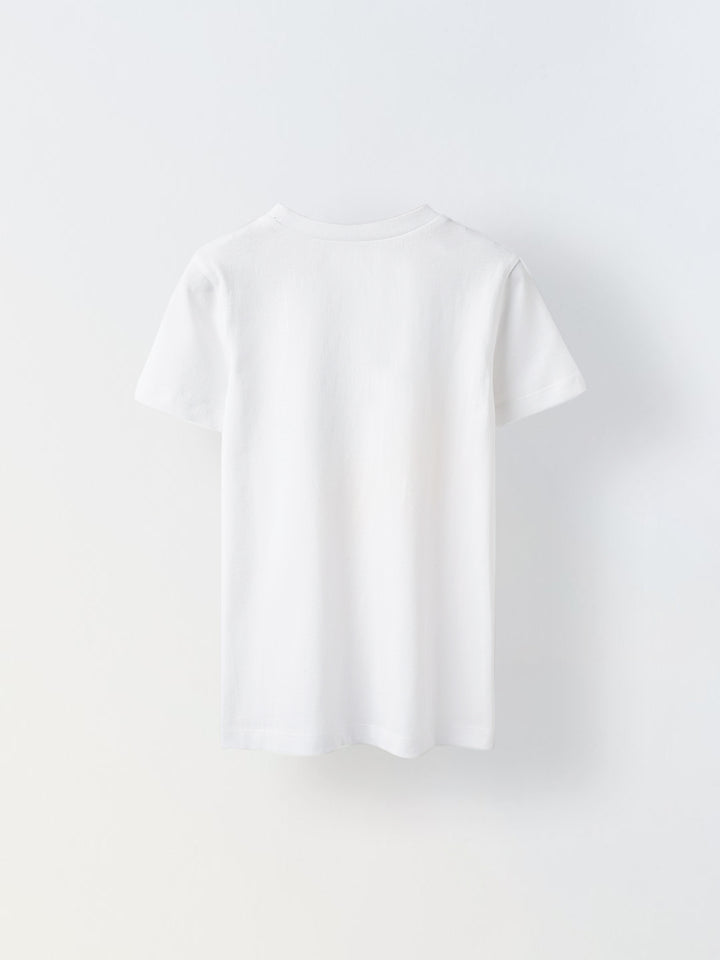 White Lemon Print Half Sleeve T-shirt -Girl