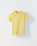 Yellow Solid Round Neck T-shirt- Boys