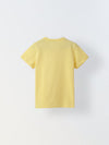 Yellow Solid Round Neck T-shirt- Boys