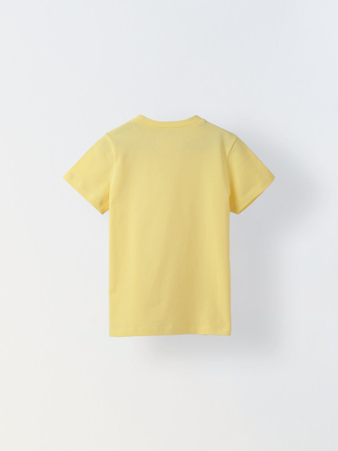 Yellow Solid Round Neck T-shirt- Boys
