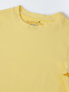 Yellow Solid Round Neck T-shirt- Boys
