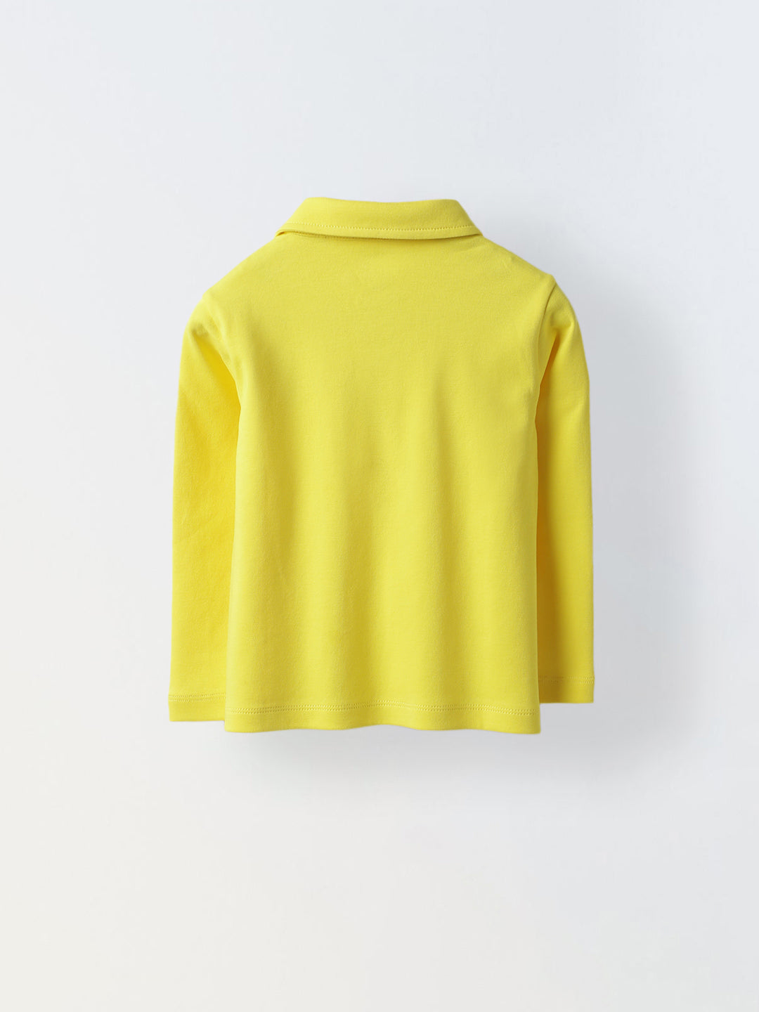 Boys Yellow Collar Neck Polo T-Shirt with Patch