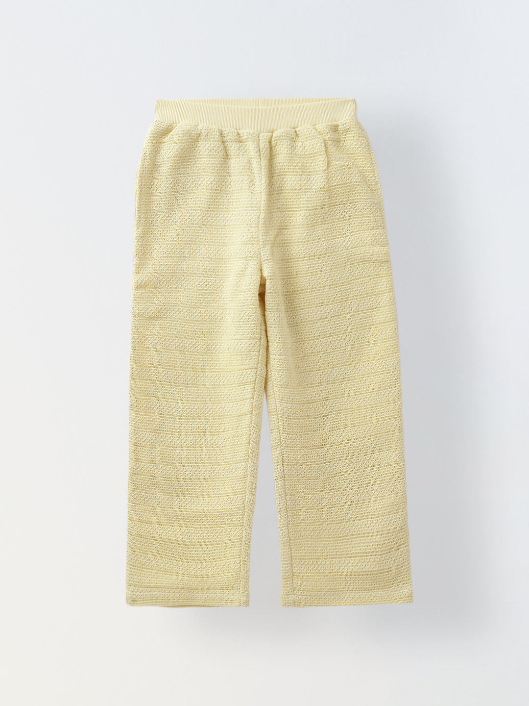 Ecru Woven Cotton Co-Ord Set For Kids Girl