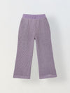 Spunkies Girls Purple Crochet Halter Neck Sleeveless Top and Trousers Set